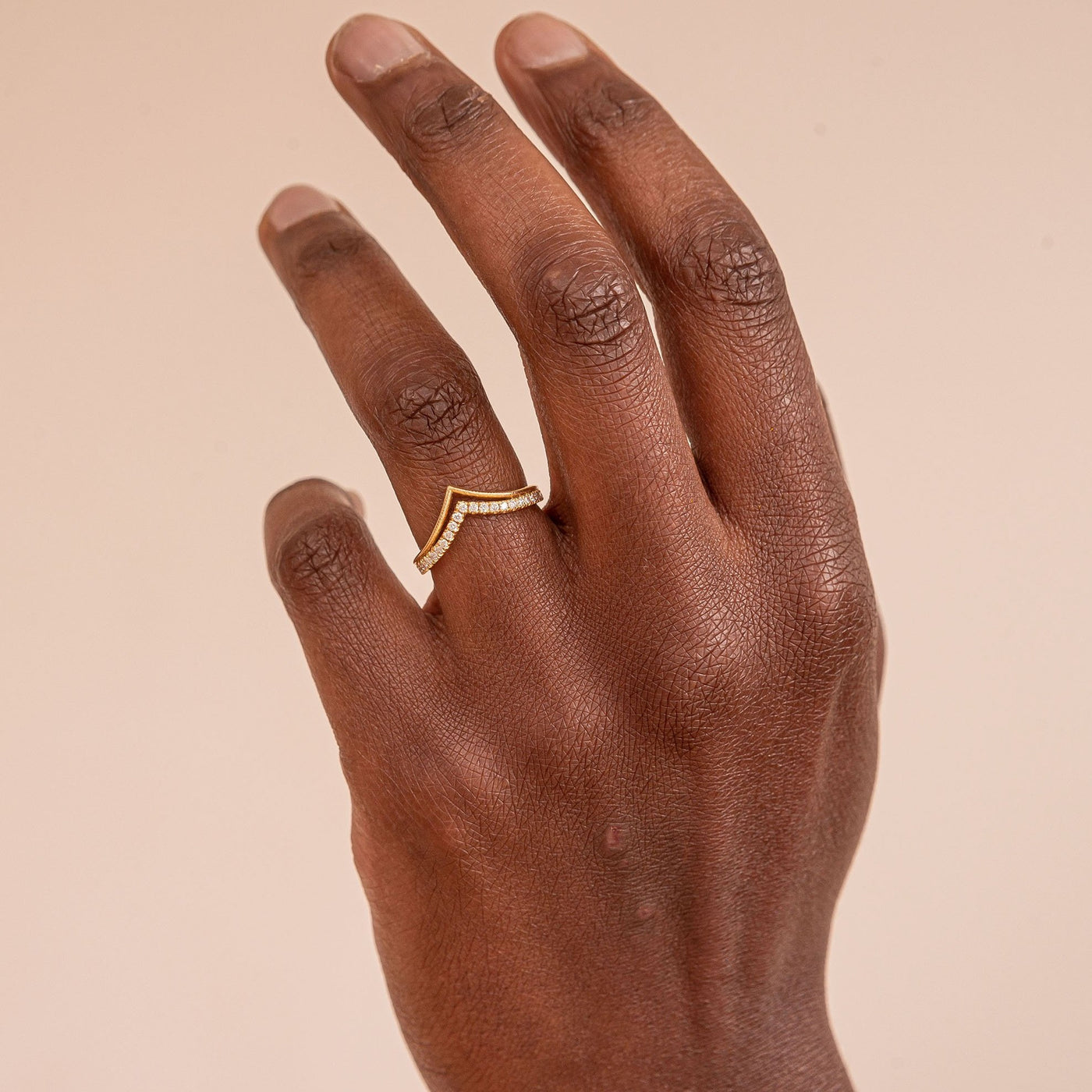 Camellia Ring Juna Fae sustainable conscious jewelry 18k recycled gold lab grown diamonds