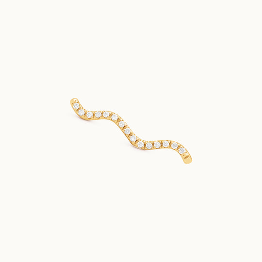 Cordelia lab-grown diamond ear climber in recycled 18K yellow gold