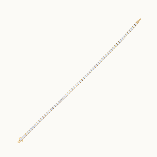 Legacy Tennis Bracelet in recycled 18K yellow gold with nearly 5ct of lab-grown diamonds