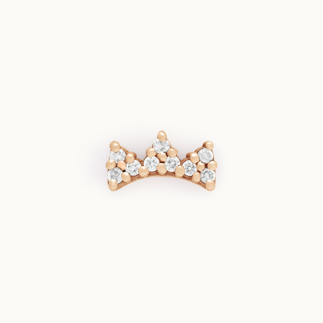Marigold lab-grown diamond stud earring in recycled 18K rose gold