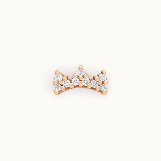 Marigold lab-grown diamond stud earring in recycled 18K rose gold