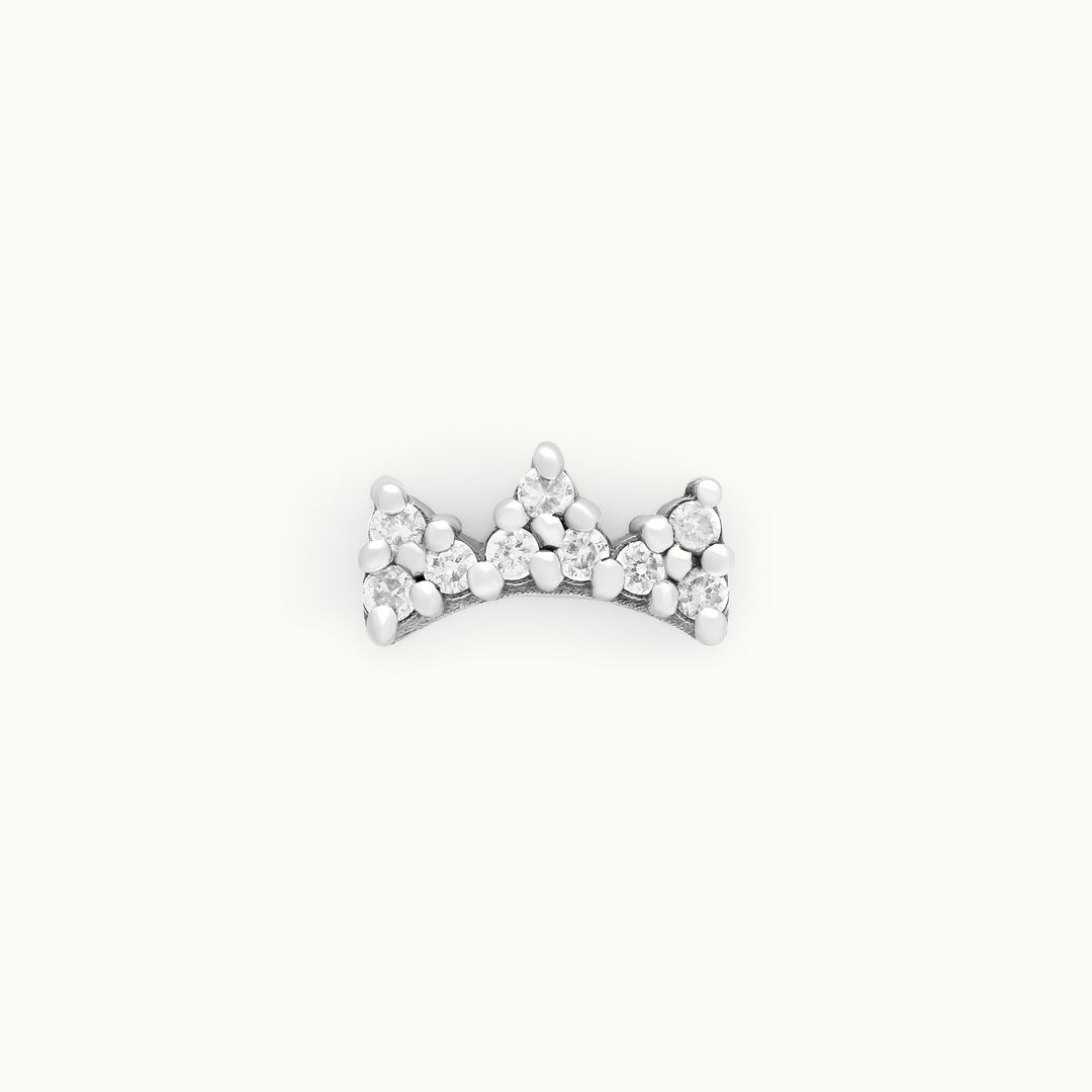 Marigold lab-grown diamond stud earring in recycled 18K white gold