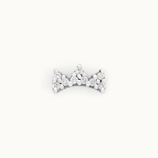 Marigold lab-grown diamond stud earring in recycled 18K white gold