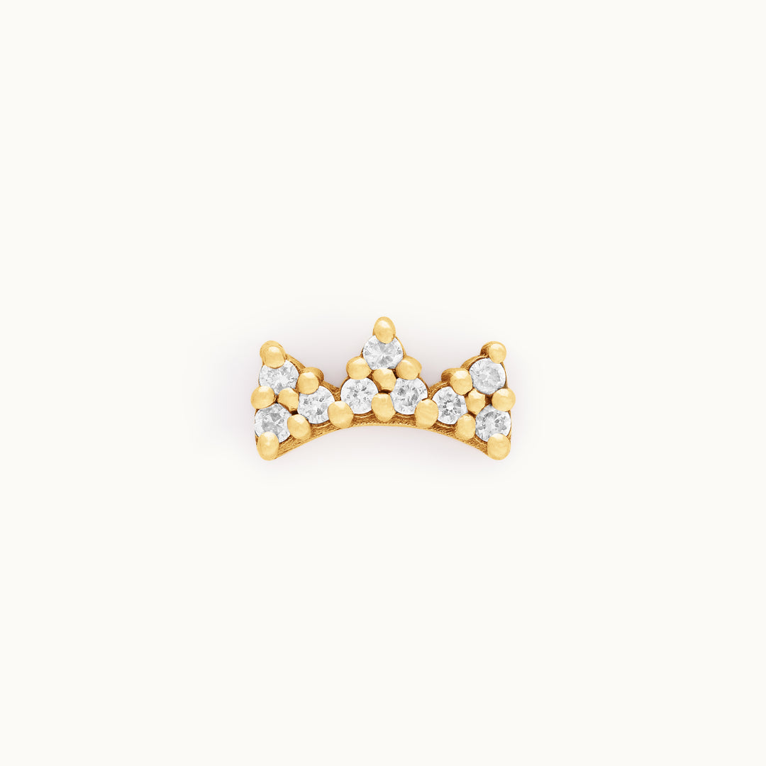 Marigold lab-grown diamond stud earring in recycled 18K yellow gold
