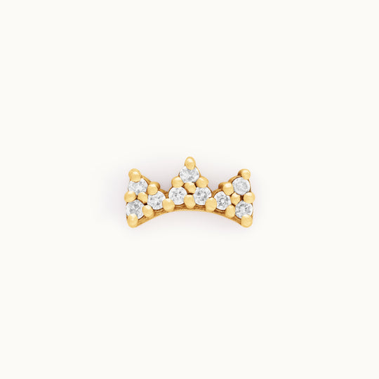 Marigold lab-grown diamond stud earring in recycled 18K yellow gold