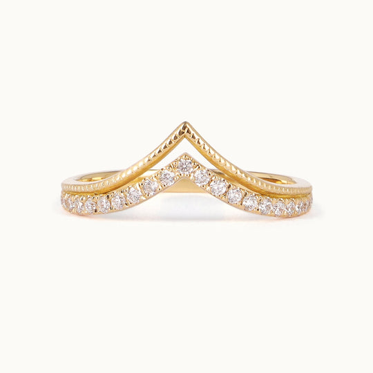 Camellia diamond ring in 18k recycled yellow gold with lab-grown diamonds