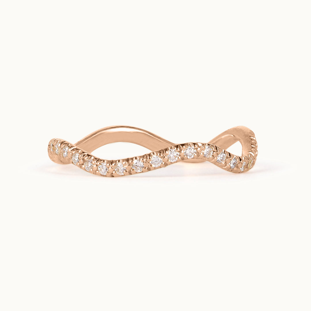 Cordelia diamond ring in 18k recycled rose gold with lab-grown diamonds
