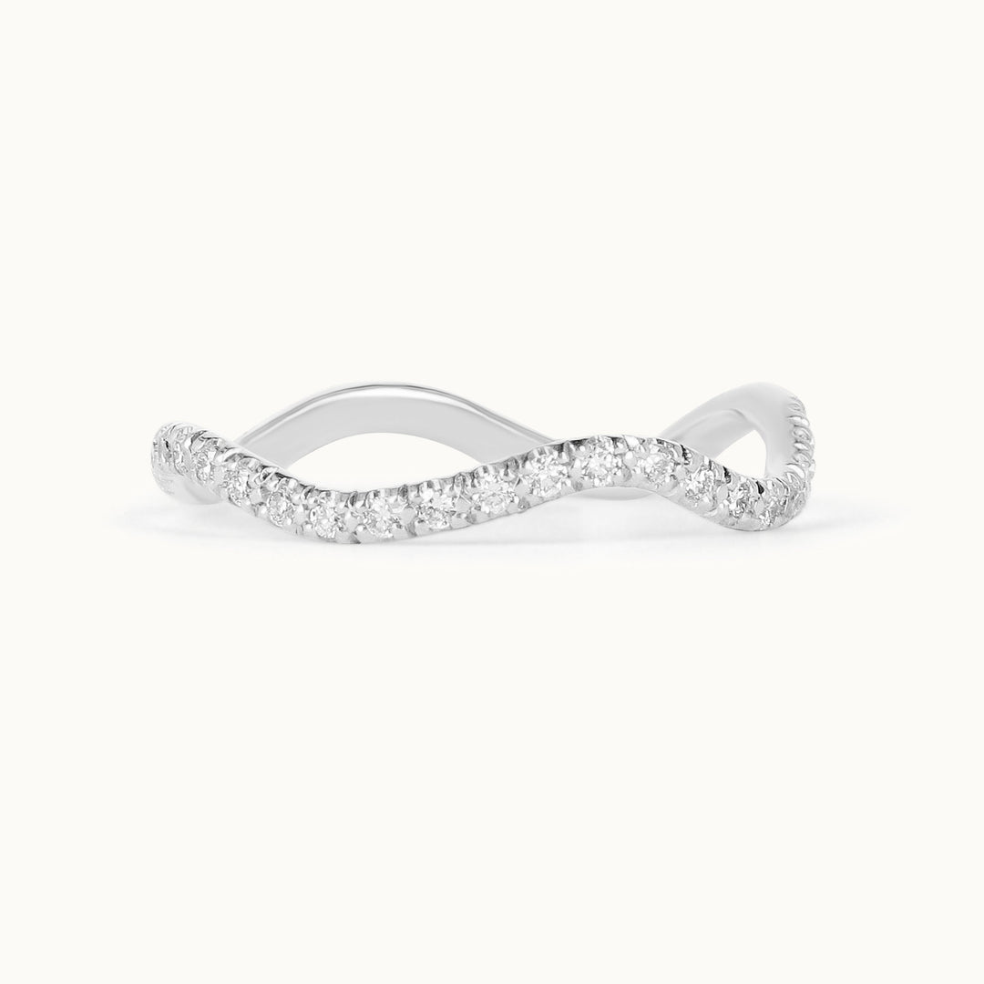 Cordelia diamond ring in 18k recycled white gold with lab-grown diamonds