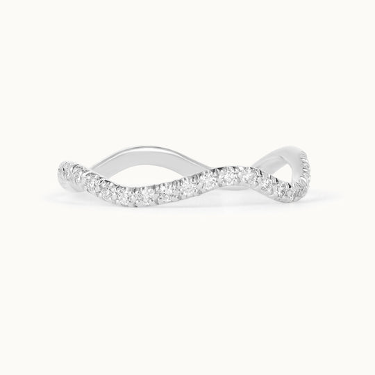 Cordelia diamond ring in 18k recycled white gold with lab-grown diamonds