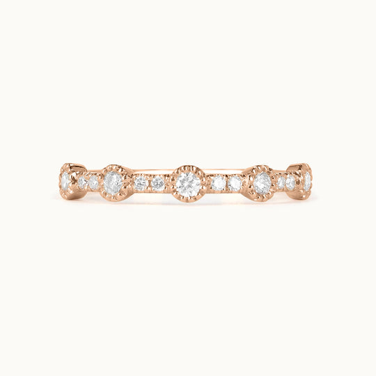Jasmine diamond ring in 18k recycled rose gold with lab-grown diamonds