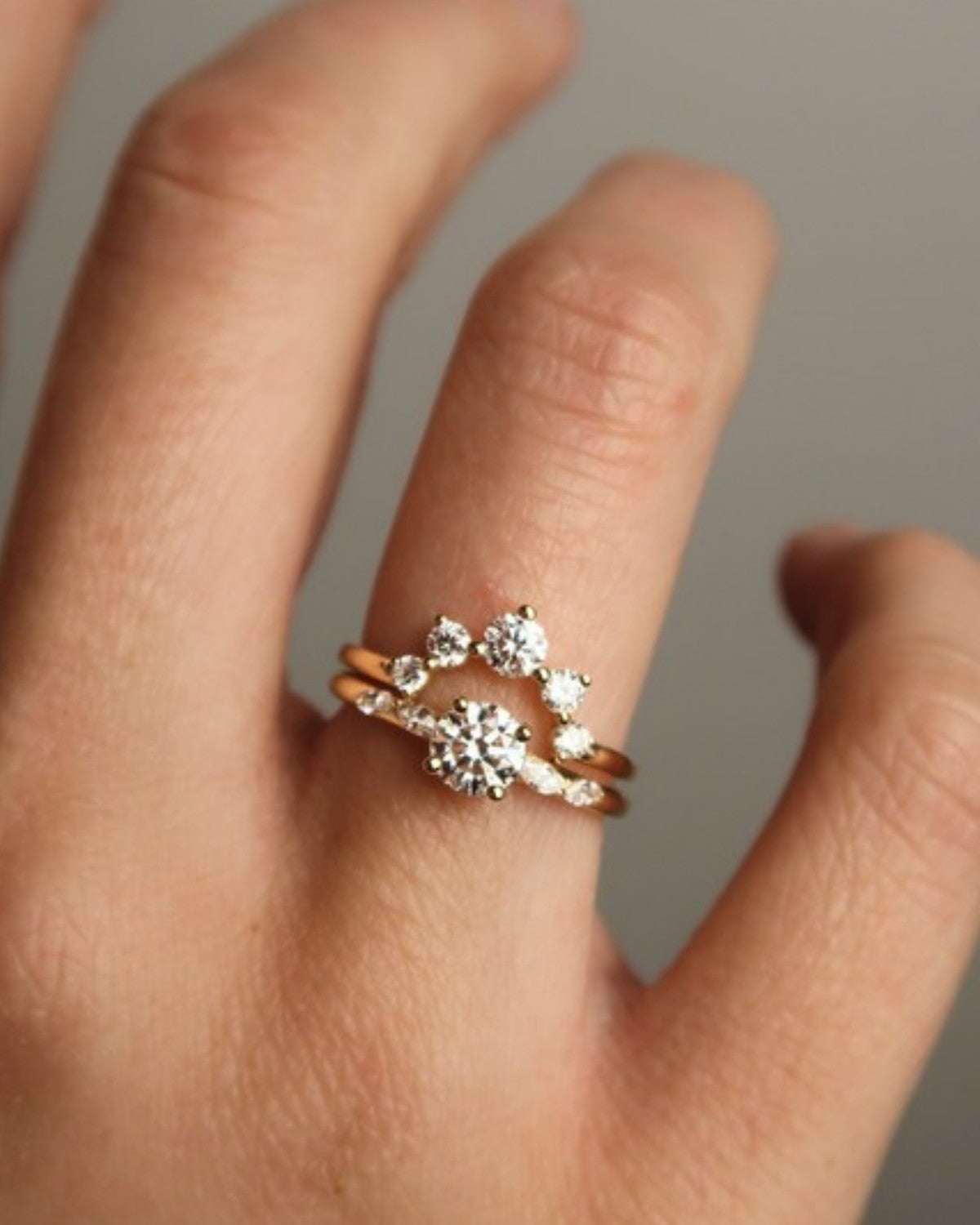 Amaryllis Ring worn on the hand