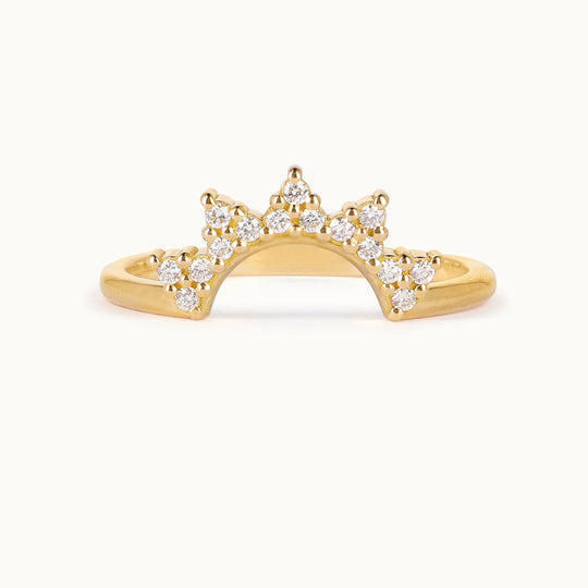 Marigold Ring – lab-grown diamond crown ring in recycled 18K yellow gold, Juna Fae