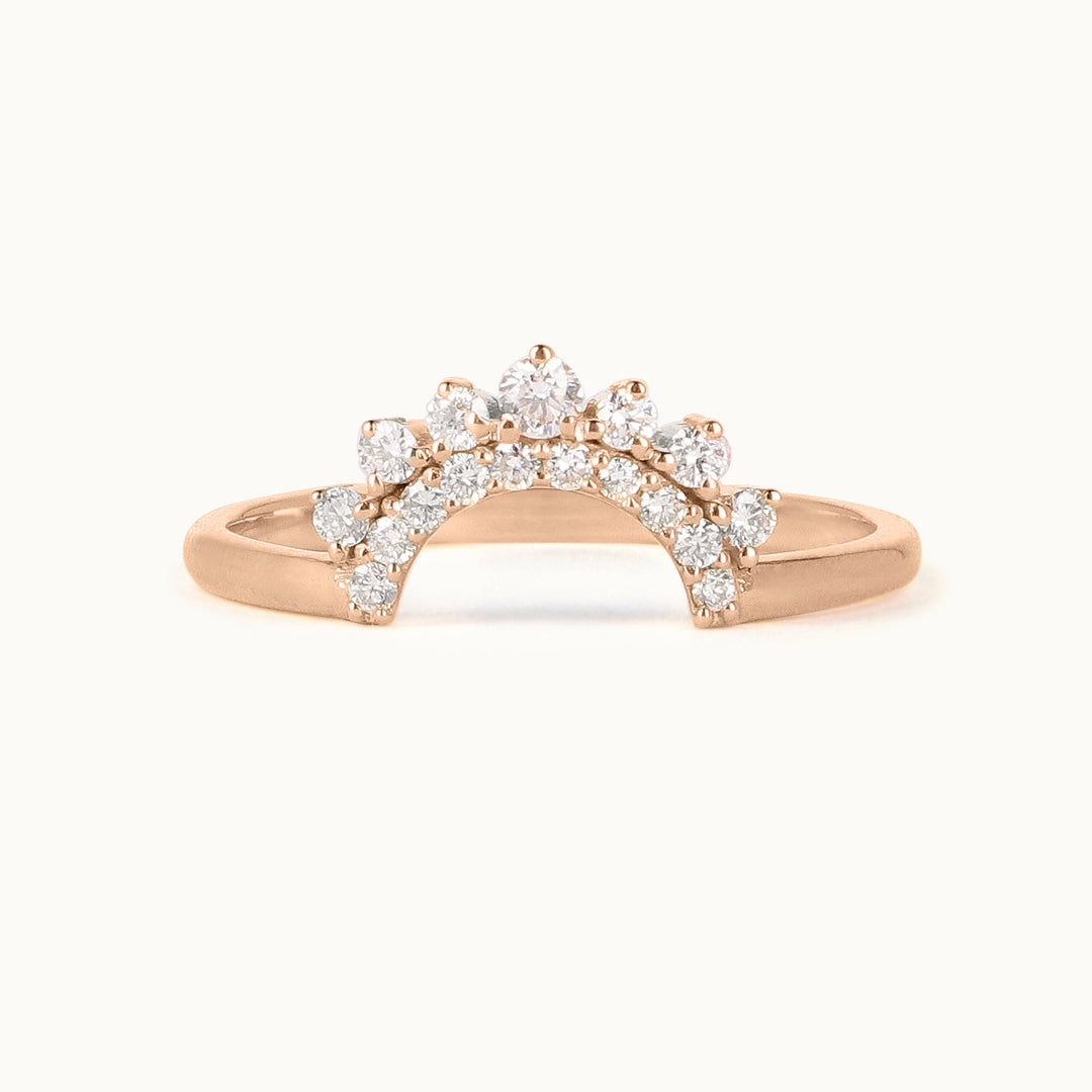 Rosalynn Ring – lab-grown diamond crown ring in recycled 18K rose gold, Juna Fae