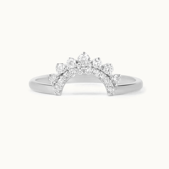 Rosalynn Ring – lab-grown diamond crown ring in recycled 18K white gold, Juna Fae