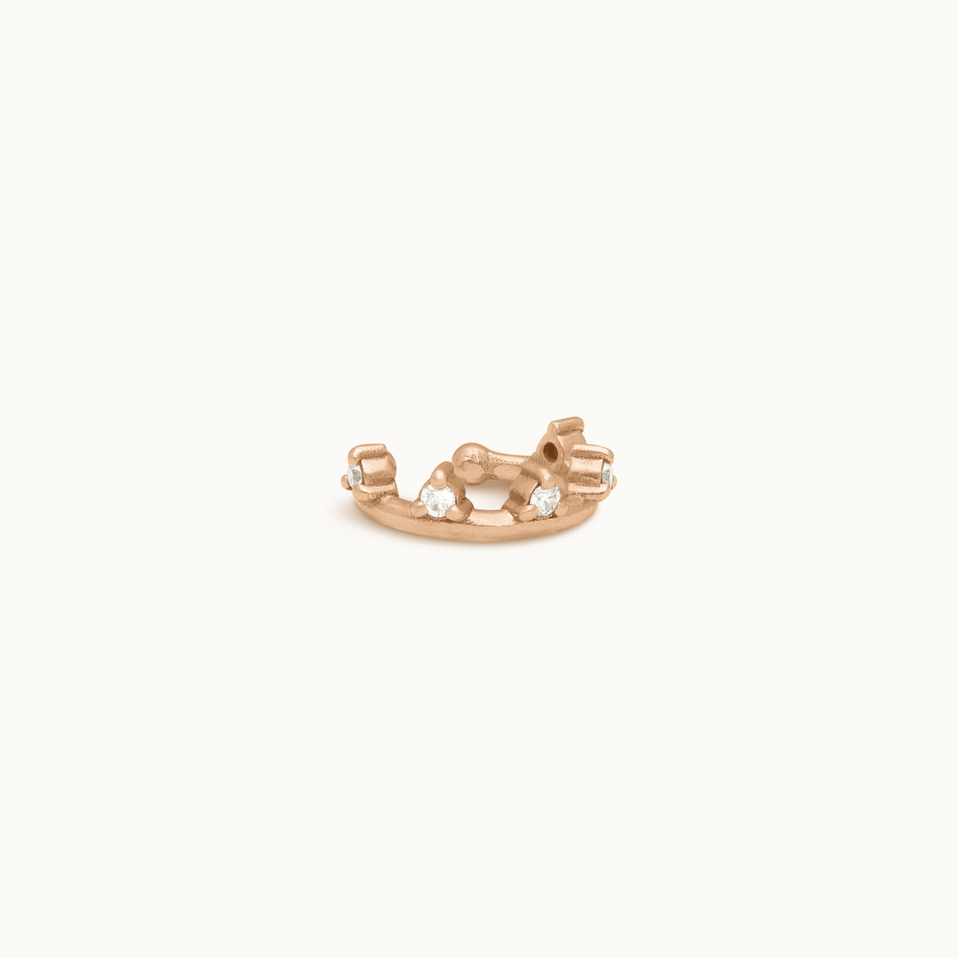 Rosemary lab-grown diamond ear cuff in recycled 18K rose gold.