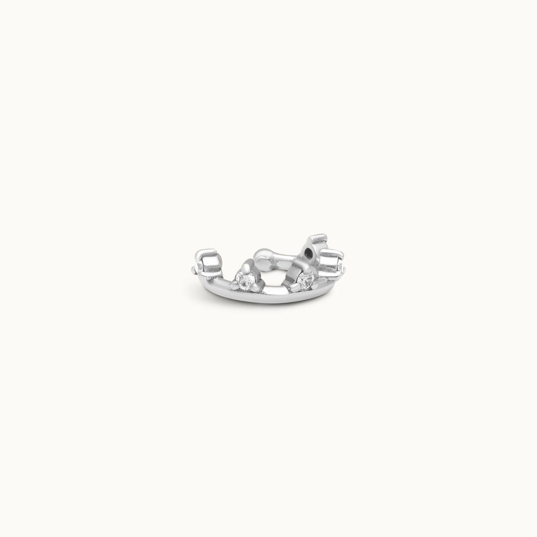 Rosemary lab-grown diamond ear cuff in recycled 18K white gold.