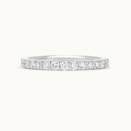 Scarlett Ring – lab-grown diamond eternity ring in recycled 18K white gold, Juna Fae