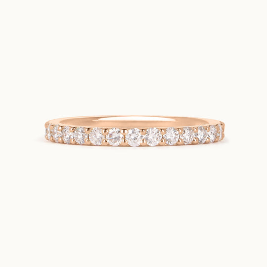 Scarlett Ring – lab-grown diamond eternity ring in recycled 18K rose gold, Juna Fae