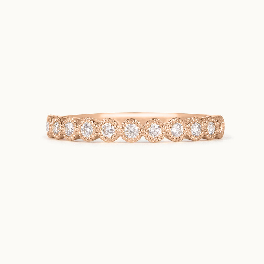 Senna diamond ring in 18k recycled rose gold with lab-grown diamonds