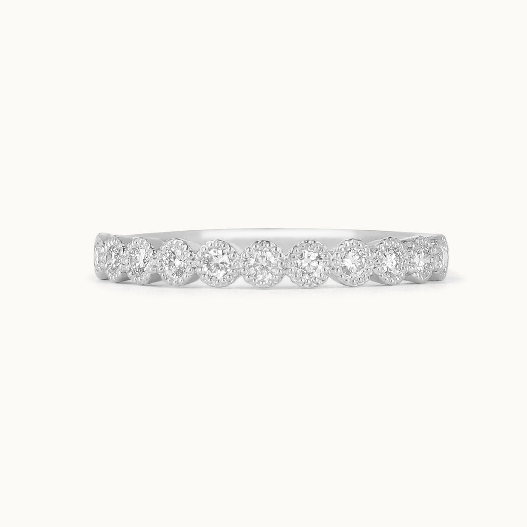 Senna diamond ring in 18k recycled white gold with lab-grown diamonds