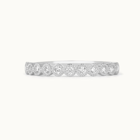 Senna diamond ring in 18k recycled white gold with lab-grown diamonds