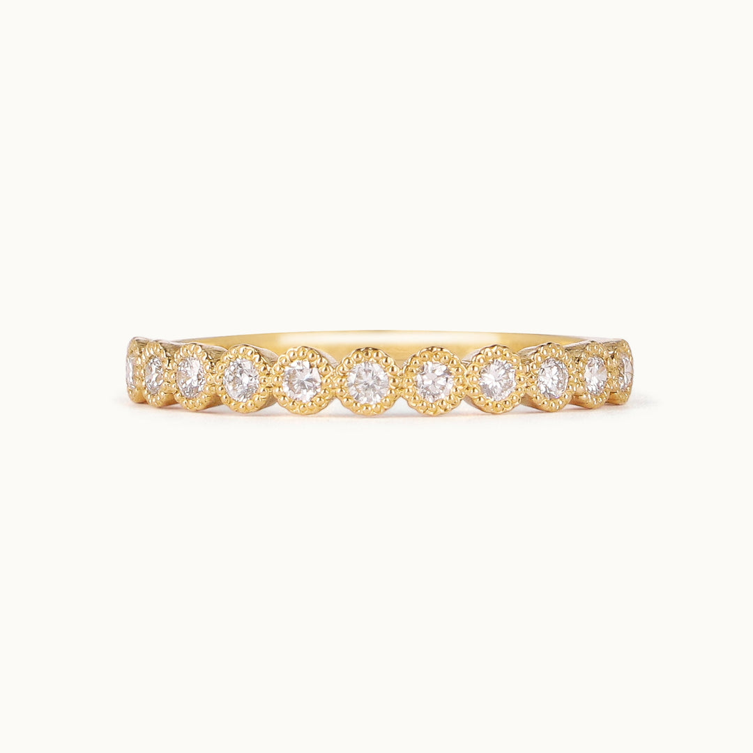 Senna diamond ring in 18k recycled yellow gold with lab-grown diamonds