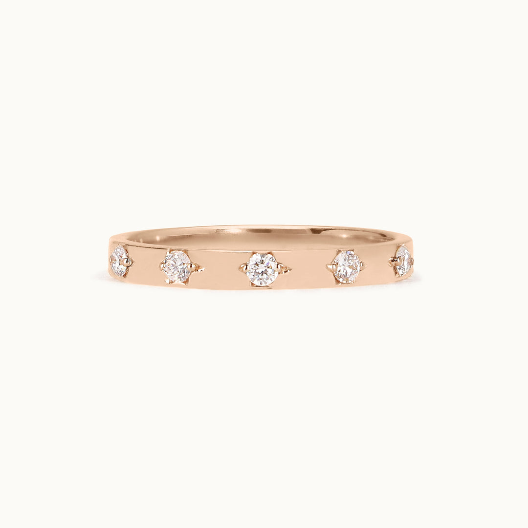 Stella Ring – lab-grown diamond star ring in recycled 18K rose gold, Juna Fae