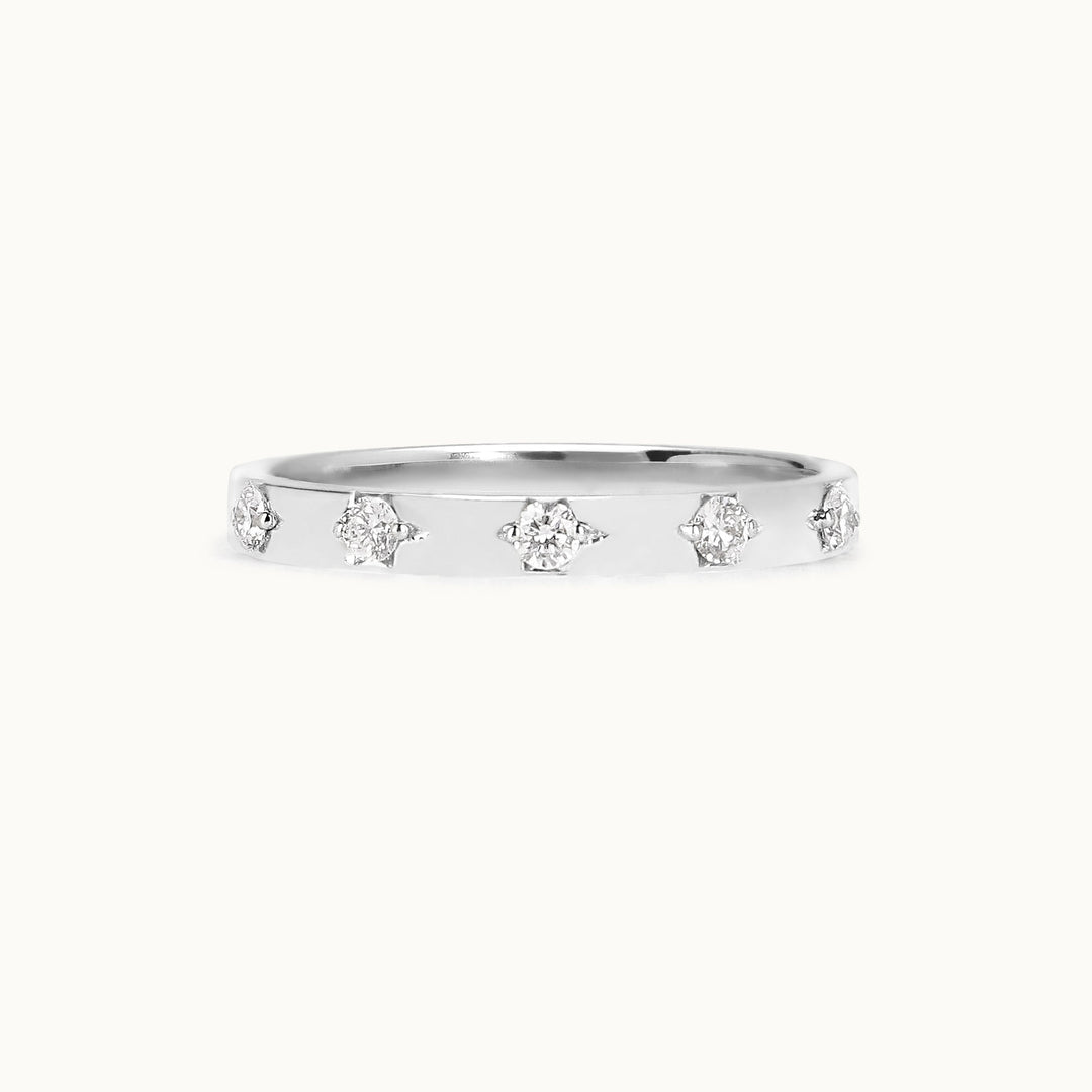 Stella Ring – lab-grown diamond star ring in recycled 18K white gold, Juna Fae