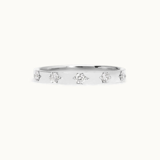 Stella Ring – lab-grown diamond star ring in recycled 18K white gold, Juna Fae