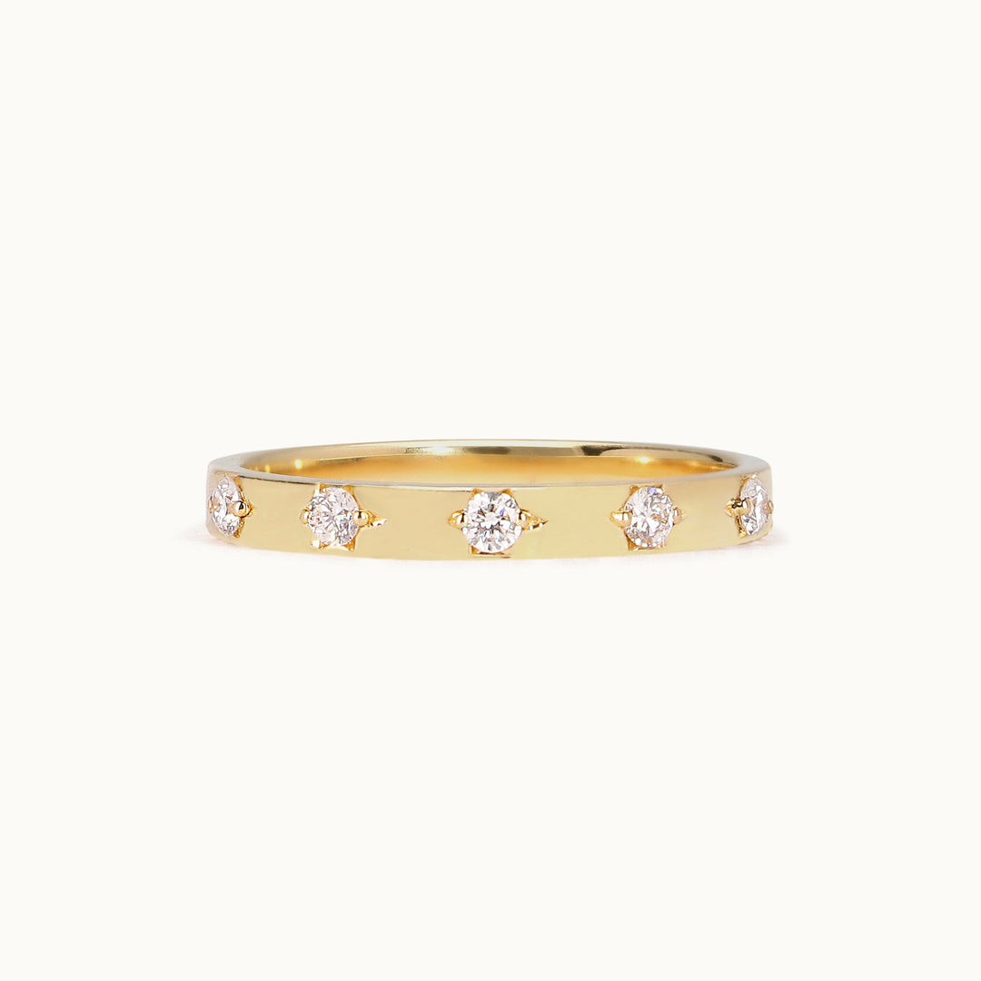 Stella Ring – lab-grown diamond star ring in recycled 18K yellow gold, Juna Fae