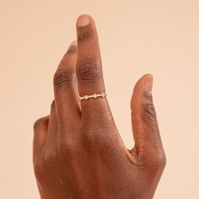 Jasmine Ring Juna Fae sustainable conscious jewelry 18k recycled gold lab grown diamonds