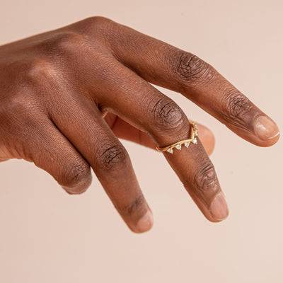 Rosemary Ring Juna Fae sustainable conscious jewelry 18k recycled gold lab grown diamonds
